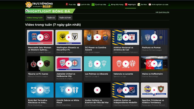 Video highlight bóng đá siêu hấp dẫn của các trận đấu
